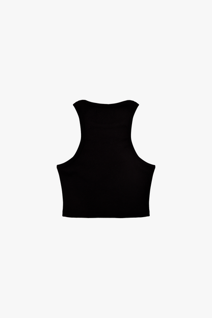 Black Basic Crop Top