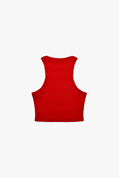 Red Basic Crop Top