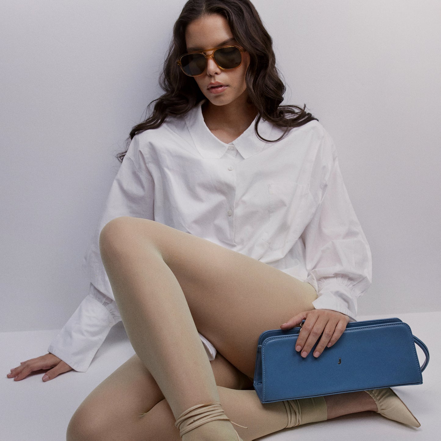Sky blue long bag
