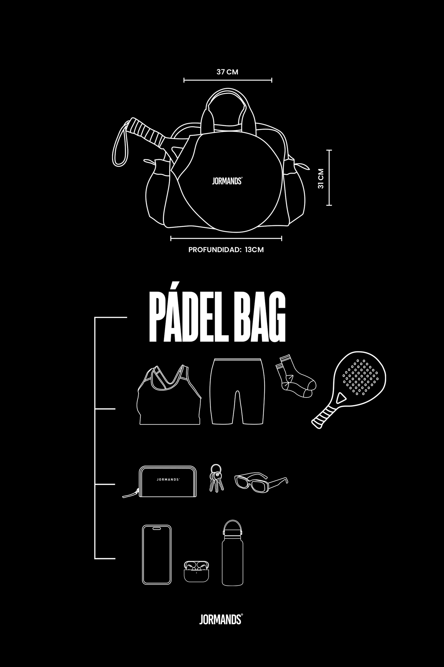 Black Pádel Bag