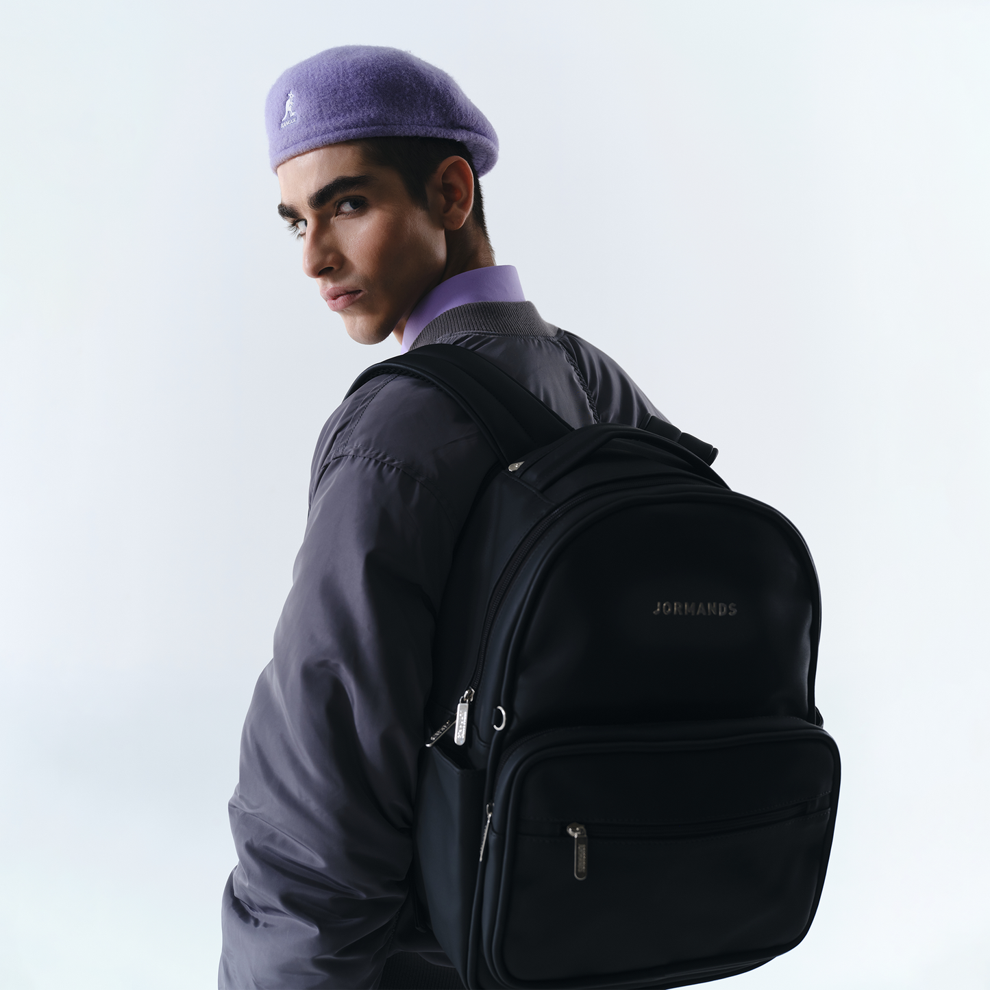 Black Stamp Backpack