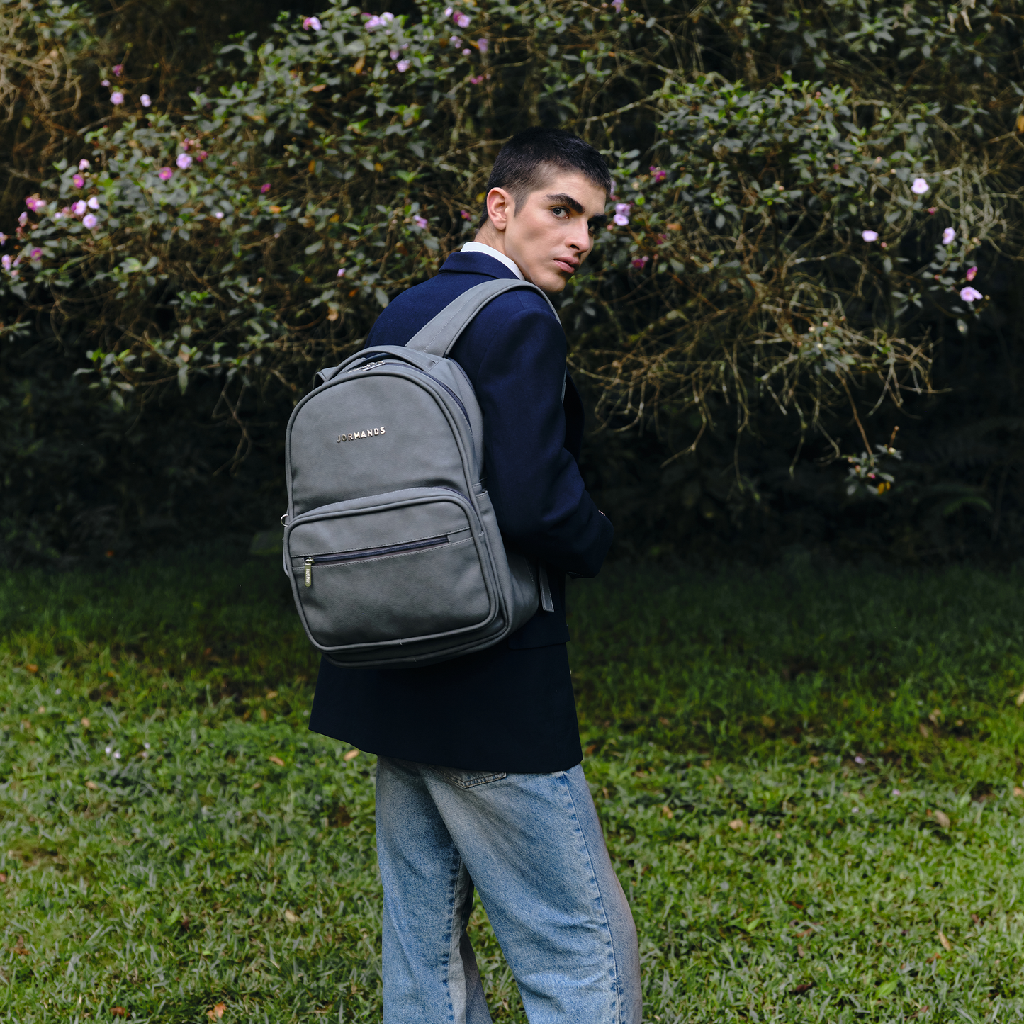 Gray Stamp Backpack