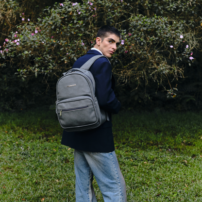 Gray Stamp Backpack